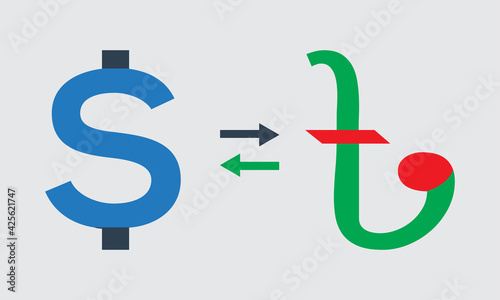Dollar to taka transfer symbol. Dollar logo for your website design-01