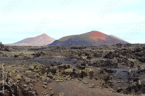 Paysage Volcanique Lanzarote Îles Canaries Espagne