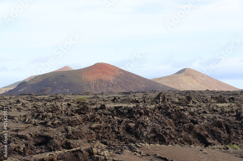 Paysage Volcanique Lanzarote Îles Canaries Espagne