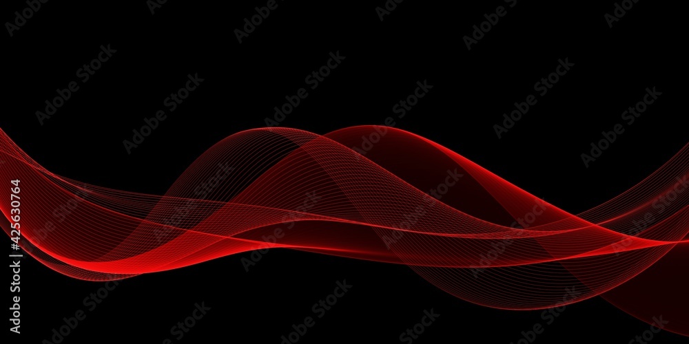 Abstract red waves background. Template design Abstract red waves background. Template design
