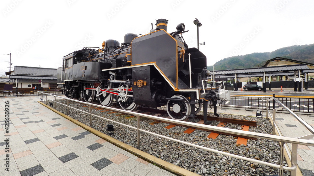 Obraz premium 津山駅蒸気機関車4