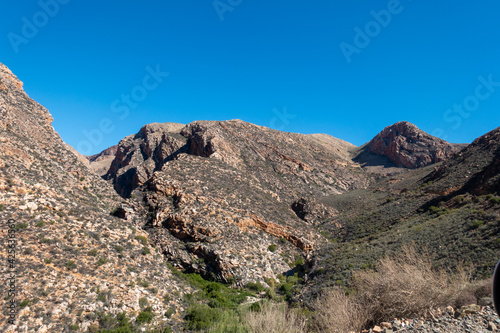 View of the arid mainland in the Cape Town region, Anysberg Nature Reserve, South Africa