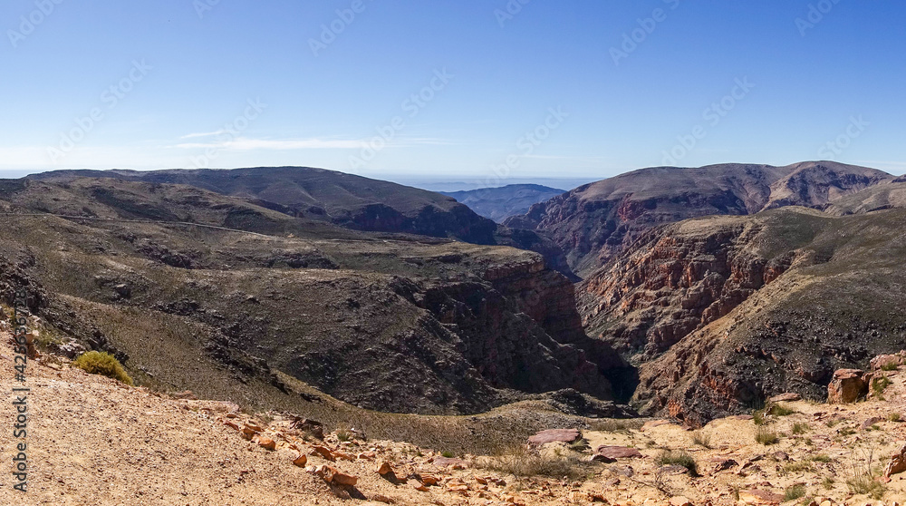 View of the arid mainland in the Cape Town region, Anysberg Nature Reserve, South Africa