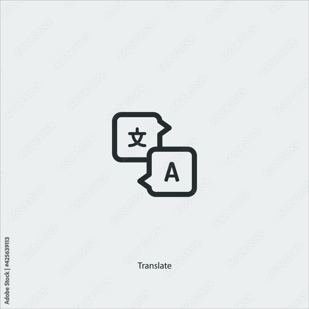 translate icon vector sign symbol translate icon vector sign symbol