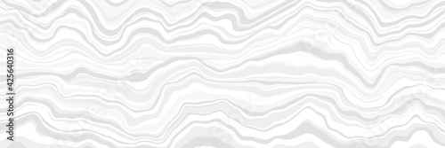 Abstract liquid background. Marble texture, natural stone, free spill of paint. Vector illustration. Long horizontal banner.