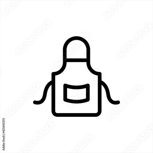 Kitchen apron protective garment flat vector icon for apps and websites. apron icon isolated on white background. Modern and editable apron icon. Simple icons vector illustration.