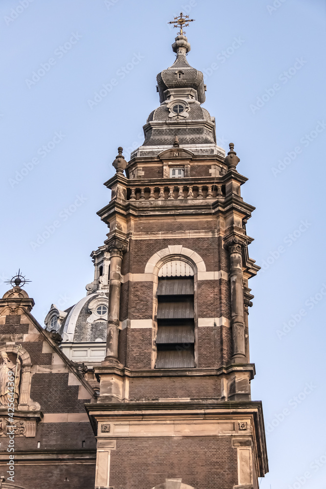 Saint Nicholas Basilica (Basiliek van de Heilige Nicolaas) - major Catholic church in Amsterdam, Netherlands.