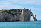 The cliffs of Etretat with it natural arch 