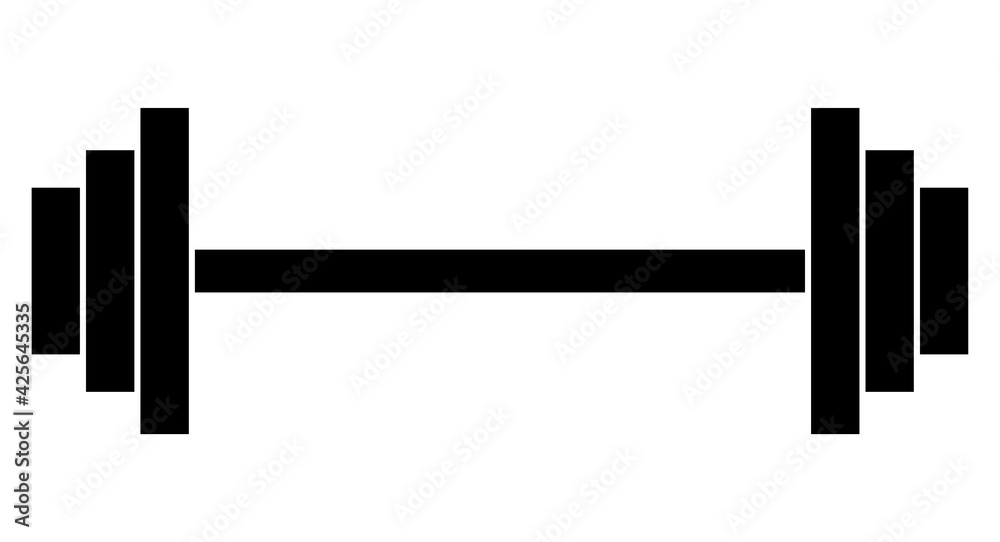 Barbell v3 icon with flat style. Isolated raster barbell v3 icon image on a white background. Barbell v3 icon with flat style. Isolated raster barbell v3 icon image on a white background.