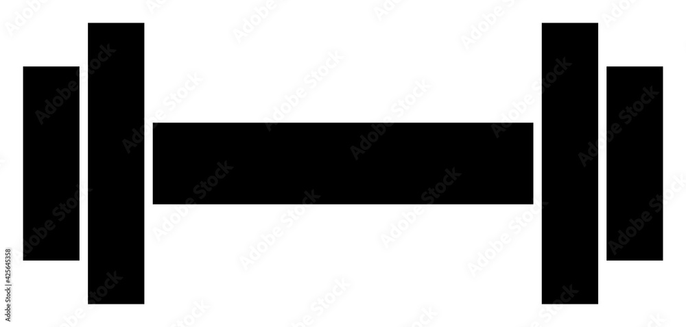 Barbell icon with flat style. Isolated raster barbell icon image on a white background. Barbell icon with flat style. Isolated raster barbell icon image on a white background.