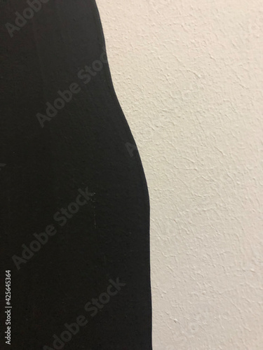 black and white wall