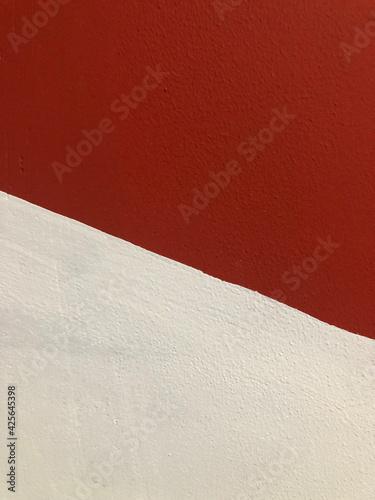 red wall with white wall