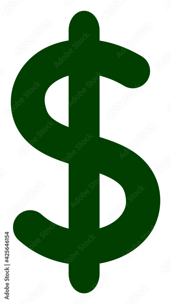 Dollar sign icon with flat style. Isolated raster dollar sign icon image on a white background. Dollar sign icon with flat style. Isolated raster dollar sign icon image on a white background.