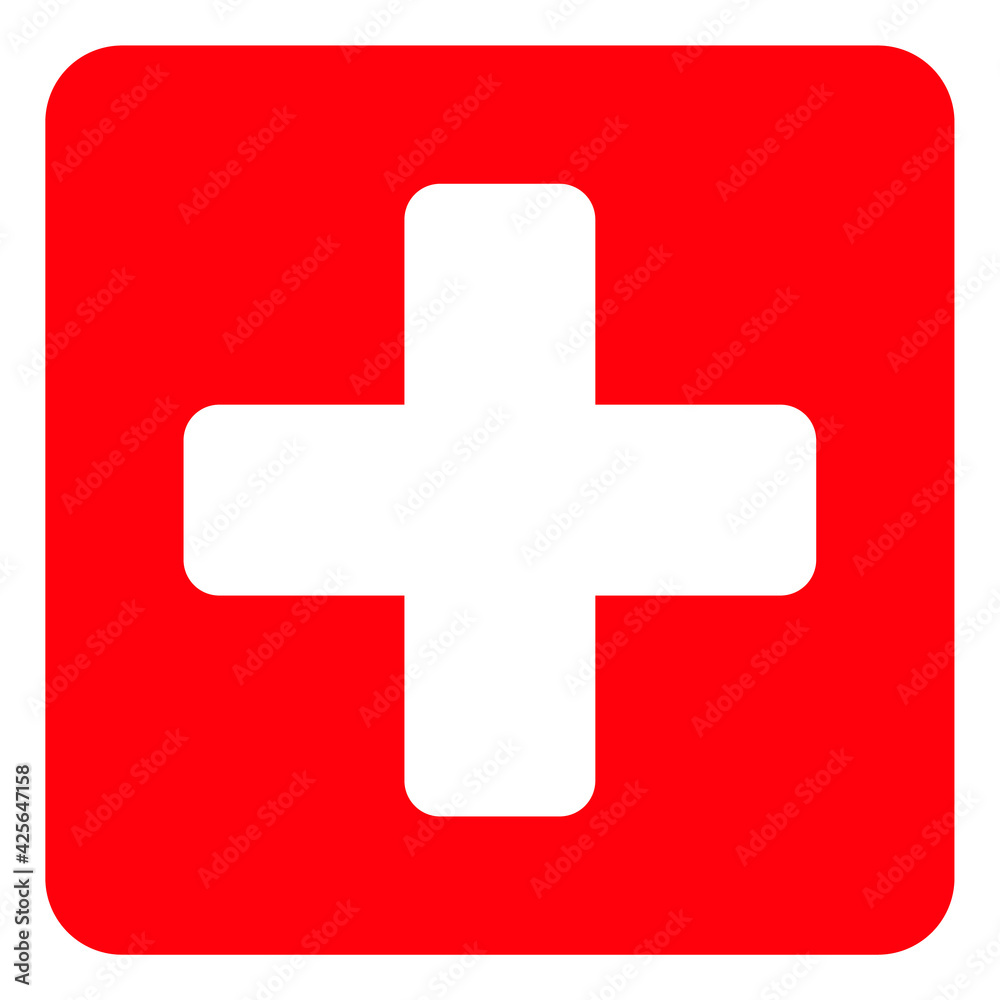 Medical box icon with flat style. Isolated raster medical box icon image on a white background. Medical box icon with flat style. Isolated raster medical box icon image on a white background.