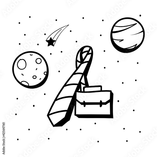 
Grab this amazing doodle illustration of business workspace 

