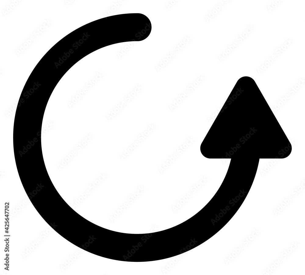 Rotate left arrow icon with flat style. Isolated raster rotate left arrow icon image on a white background. Rotate left arrow icon with flat style. Isolated raster rotate left arrow icon image on a white background.