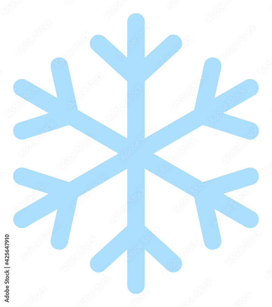Snowflake icon with flat style. Isolated raster snowflake icon image on a white background. Snowflake icon with flat style. Isolated raster snowflake icon image on a white background.