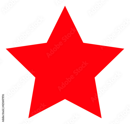 Star icon with flat style. Isolated raster star icon image on a white background.