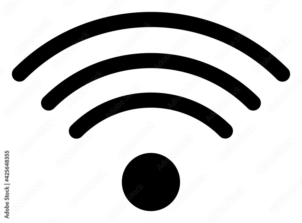 Wi-fi source icon with flat style. Isolated raster wi-fi source icon image on a white background. Wi-fi source icon with flat style. Isolated raster wi-fi source icon image on a white background.