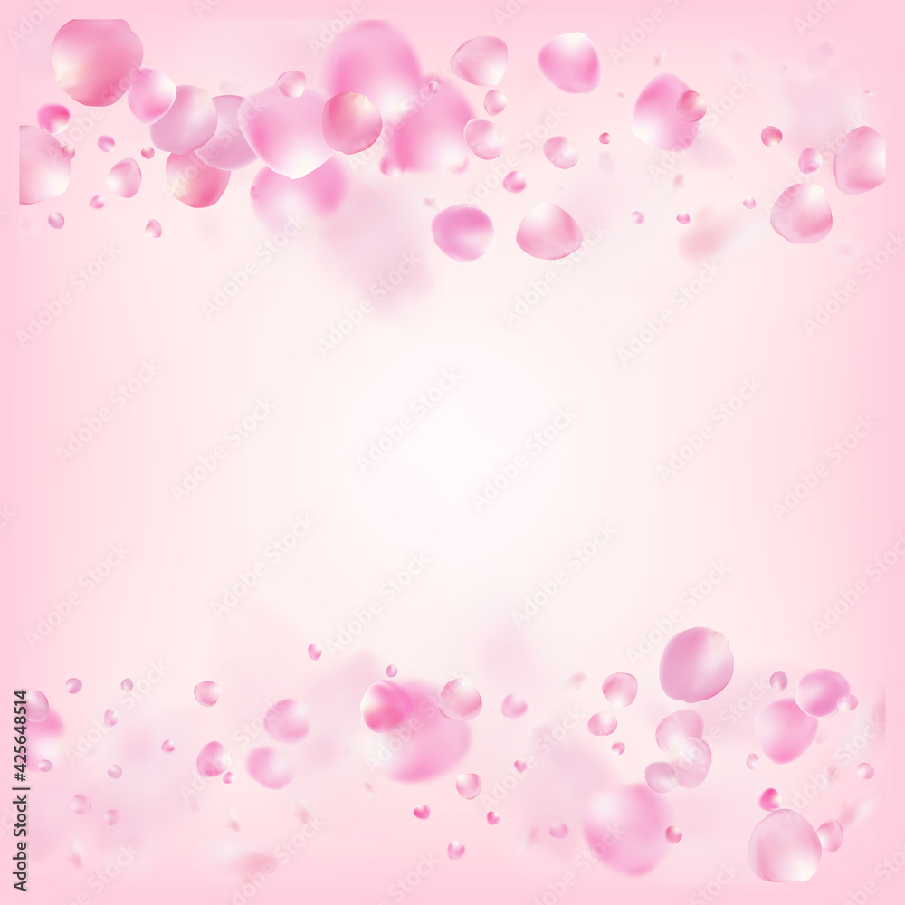 Rose Petals Flying Confetti. Windy Leaves Confetti Design. Falling Rose Petals Flying Confetti. Windy Leaves Confetti Design. Falling