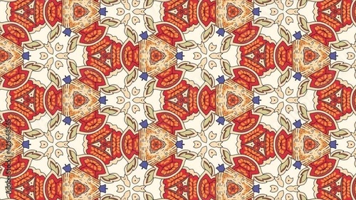Multicolor Geometric Shapes Pattern in Retro, Animated vintage abstract background
