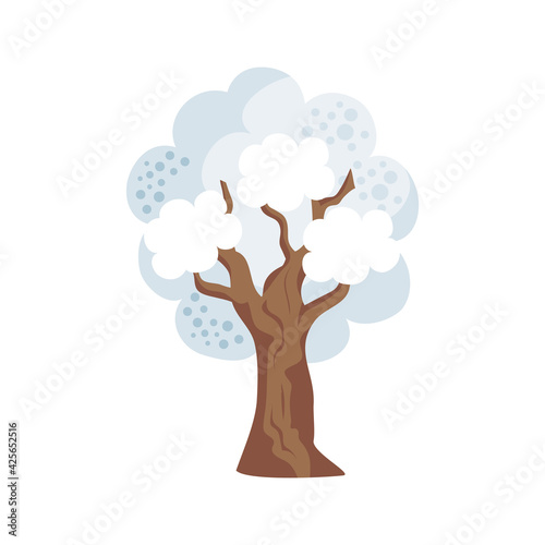 white winter tree