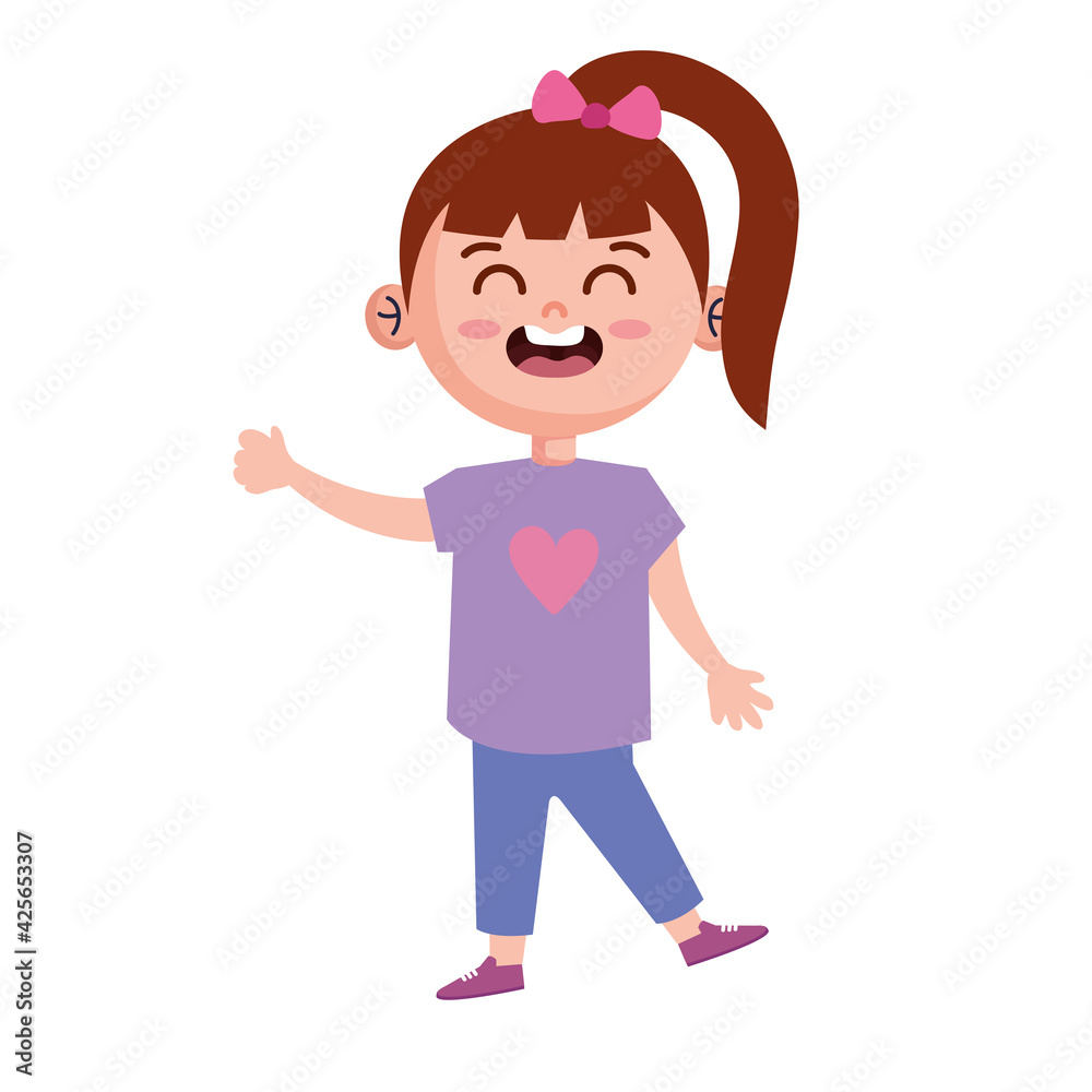 girl laughing character girl laughing character