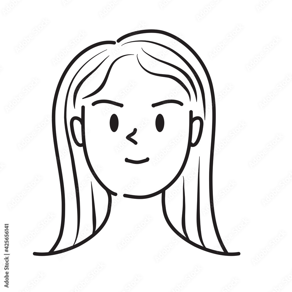 young woman doddle young woman doddle