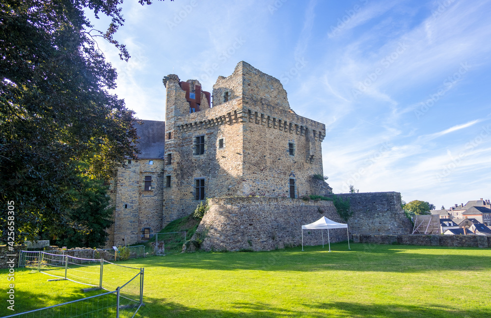 Naklejka premium View of the Chapel of Chateau de Chateaubriant Castle, France