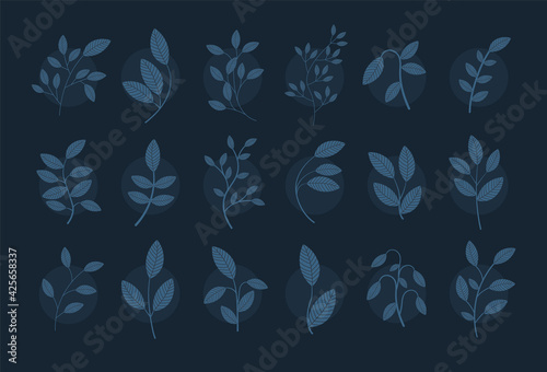 Blue Tree Branch Set