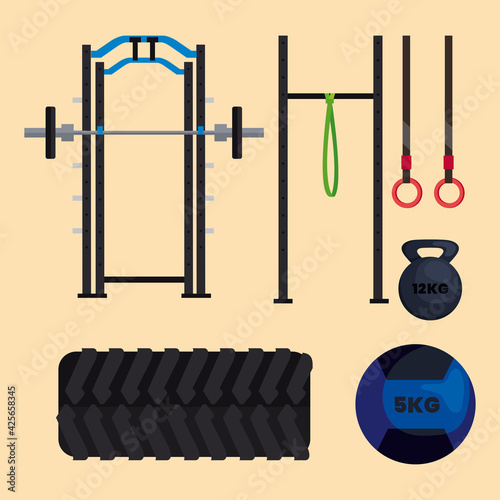 crossfit equipment icons