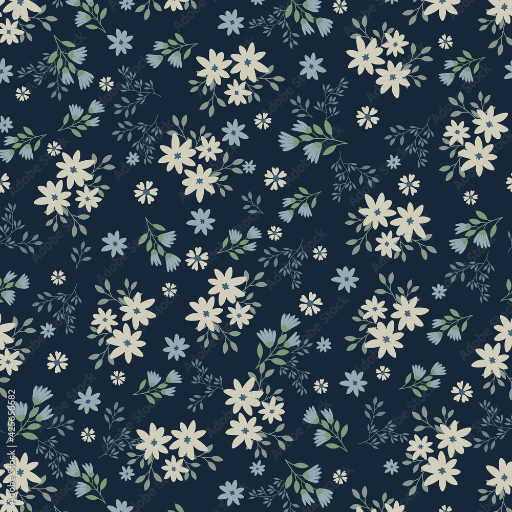 Seamless Blue and White Flower Pattern Seamless Blue and White Flower Pattern