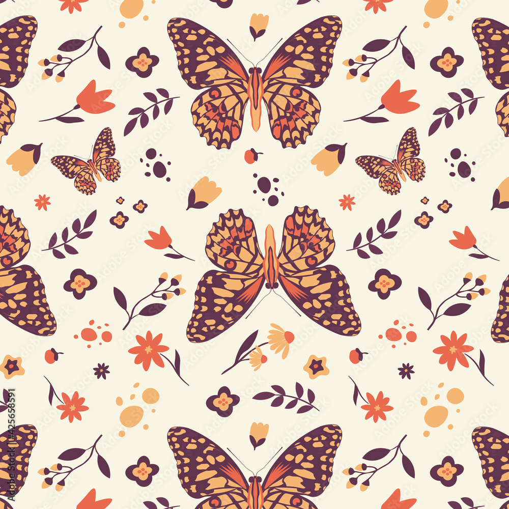Seamless Butterfly Pattern Seamless Butterfly Pattern
