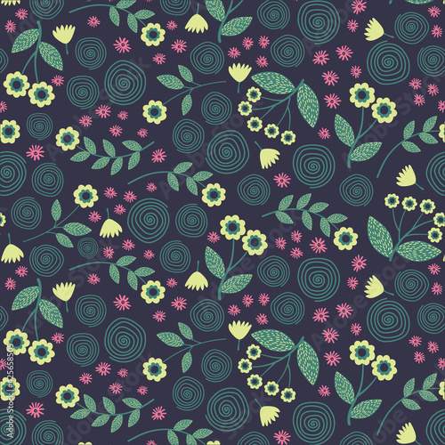 Pink and Green Seamless Pattern