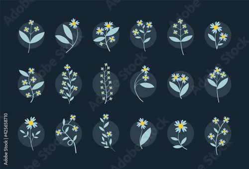 Yellow And Blue Flower Set
