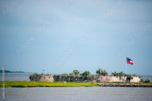 Castle Pinckney a small masonry fortification constructed in the Charleston Harbor photo