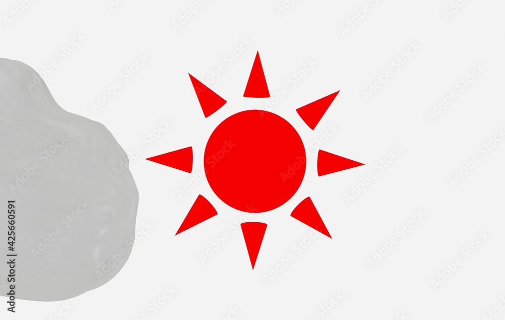 曇りが抜けた晴れの太陽 曇りが抜けた晴れの太陽