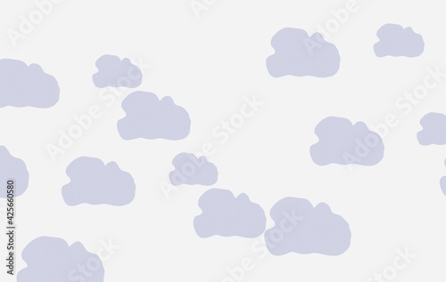 空を漂うたくさんの雲のイメージ素材