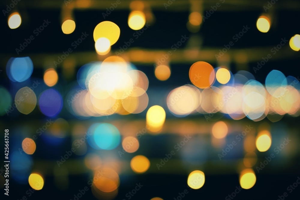 Bokeh from bulbs of various colors Bokeh from bulbs of various colors