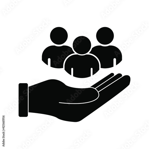 employee protection icon,  vector illustration with a simple design