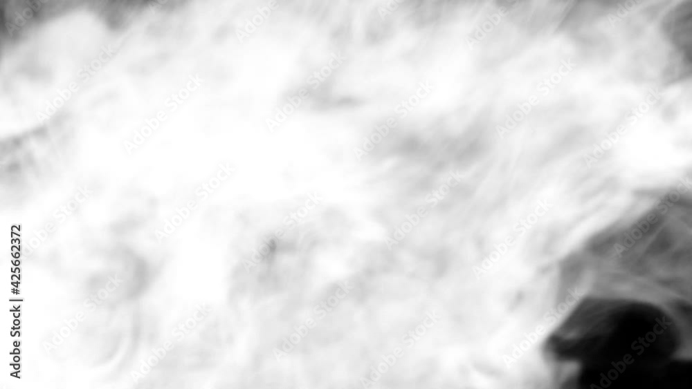 Bright white smoke smoke on a black background slow motion. The start of movement of the clouds from right to left slowly. The concept of transitions for video editing using the alpha channel. Bright white smoke smoke on a black background slow motion. The start of movement of the clouds from right to left slowly. The concept of transitions for video editing using the alpha channel.