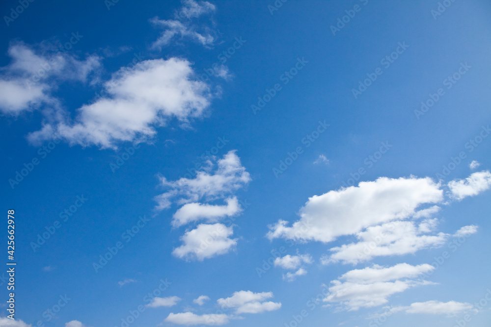 秋の青い空とわた雲
秋の青い空とわた雲