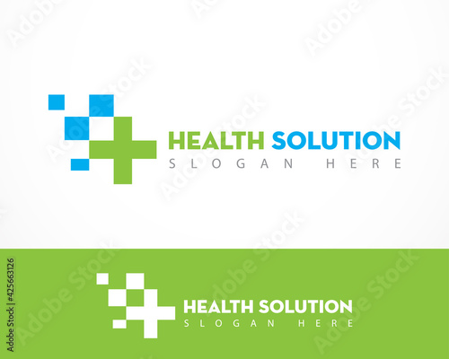 health solution logo illustration vector creative symbol heal