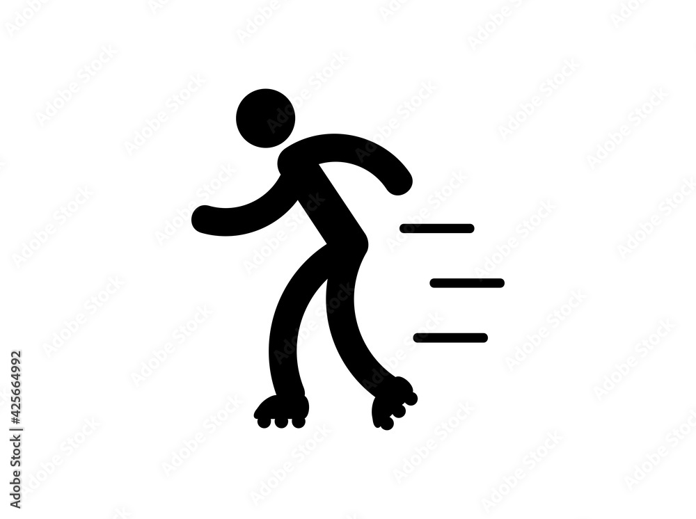 roller skating icon vector isolated roller skating icon vector isolated