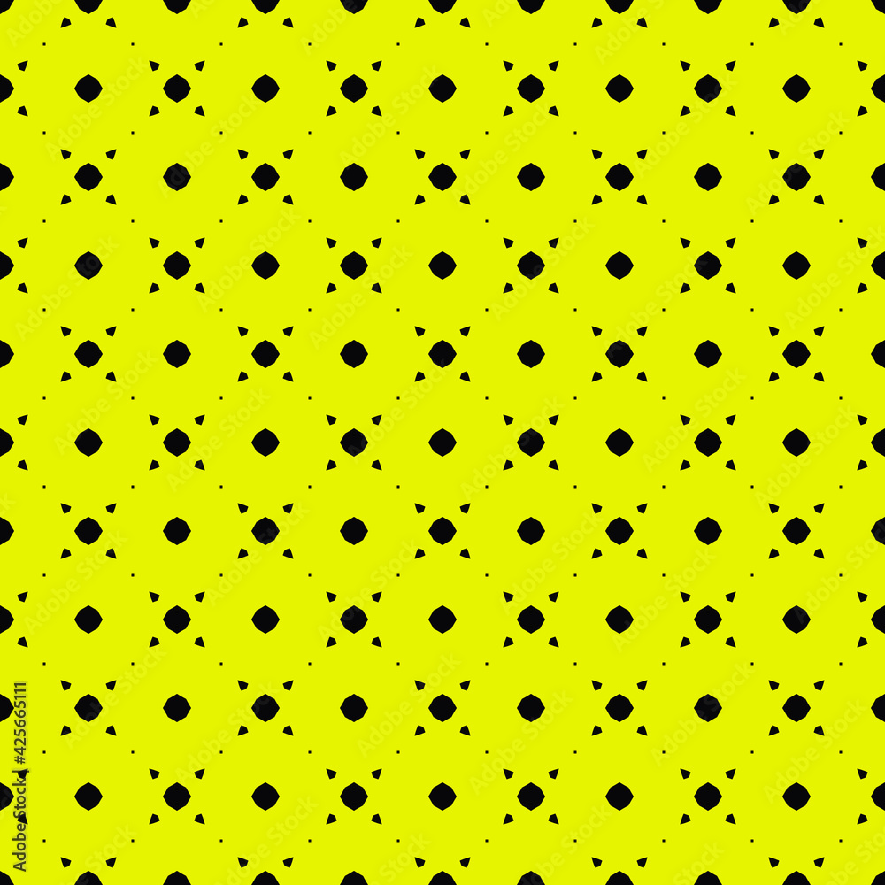 Yellow background and black pabbles seamless ornament. Yellow background and black pabbles seamless ornament.