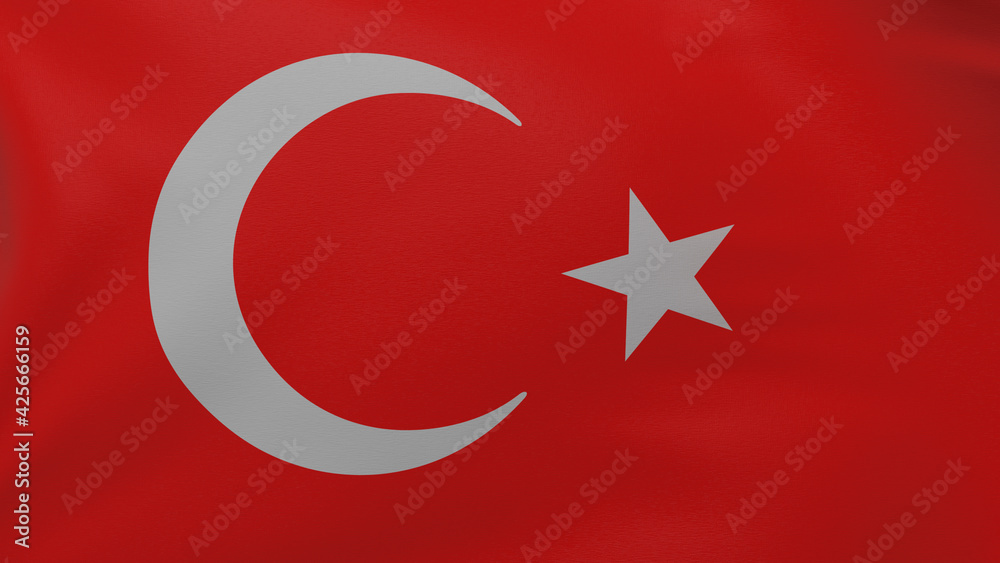 Turkey flag texture