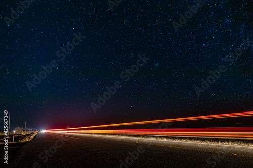 Night Trails In Marfa Texas