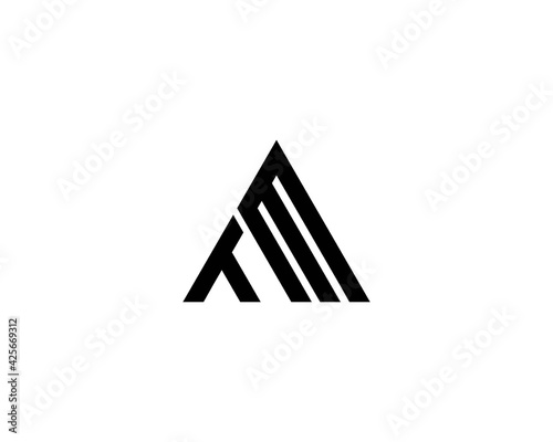TM MT letter logo design vector template
