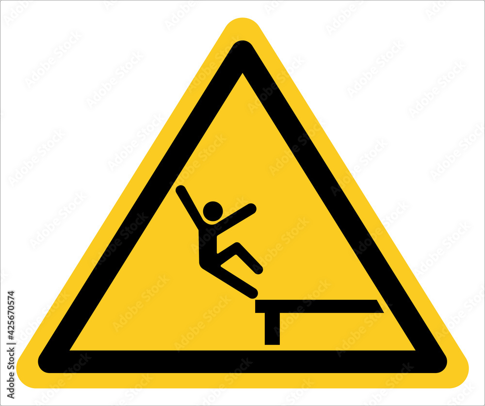 Warning signs do not play. Beware of falling high Warning signs do not play. Beware of falling high