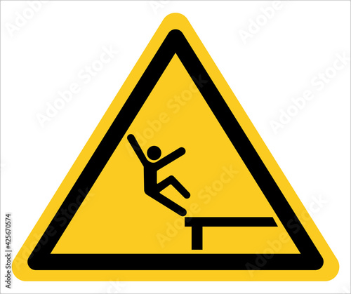 Warning signs do not play. Beware of falling high